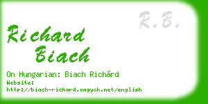 richard biach business card